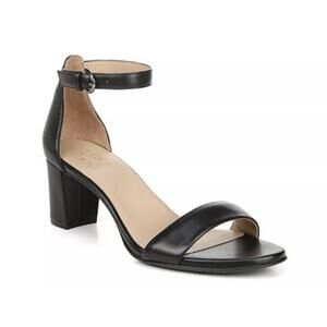 Naturalizer Vera Sandal Size 7 Women Black Block Heel Strappy Dress Shoes Formal